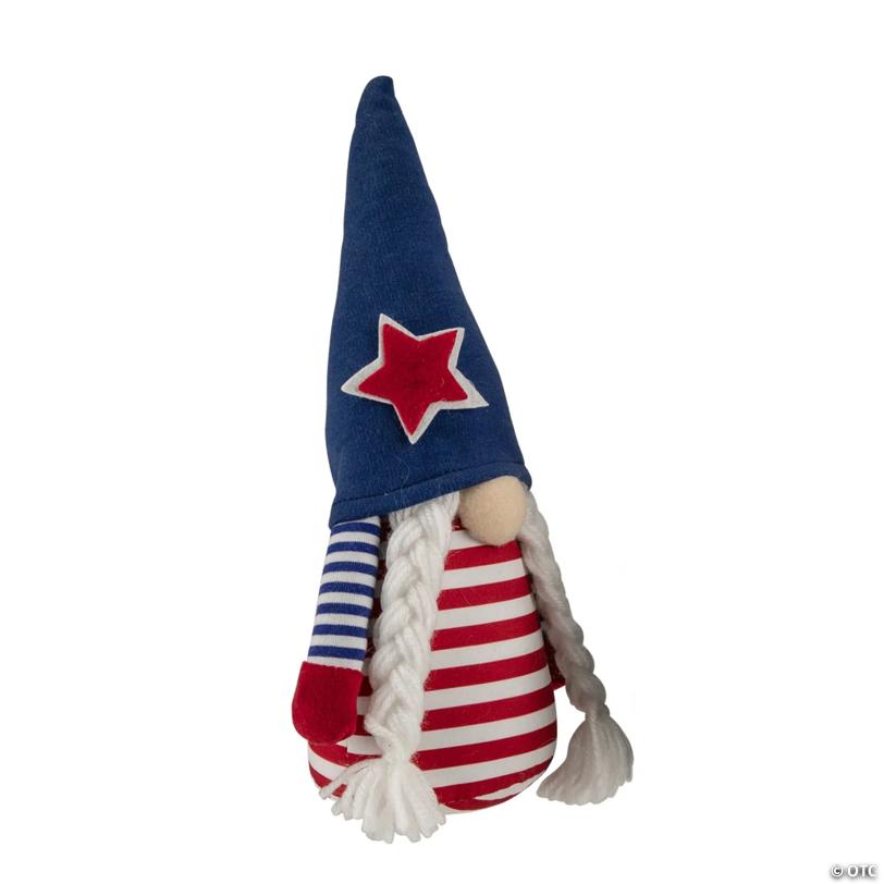 10.5" Americana Girl 4th of July Patriotic Gnome