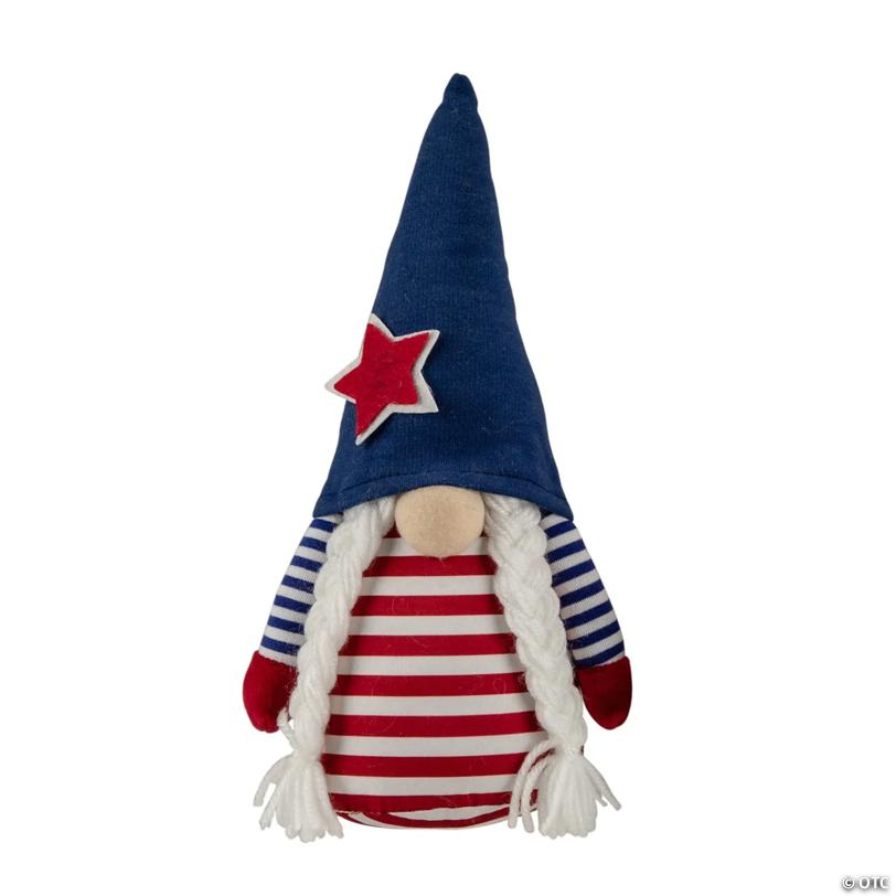 10.5" Americana Girl 4th of July Patriotic Gnome