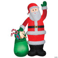 107" Airblown® Luxe Santa with Toy Bag Inflatable Christmas Outdoor Yard Decor