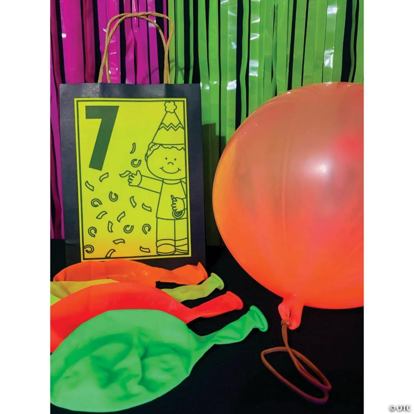 10” Bulk 50 Pc. Neon Colors Latex Punch Ball Balloon Assortment