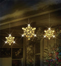 10 Count Twinkling Warm White Snowflake Icicle Lights
