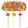 10 1/4" Bulk 60 Pc. Bright Neon Plastic Pinwheels