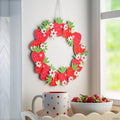 10" Love in Bloom Strawberry & Floral Wreath Hanging Decoration