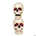 10" x 27 1/2" Creepy Bones Plastic Human Skull Stack Halloween Decoration