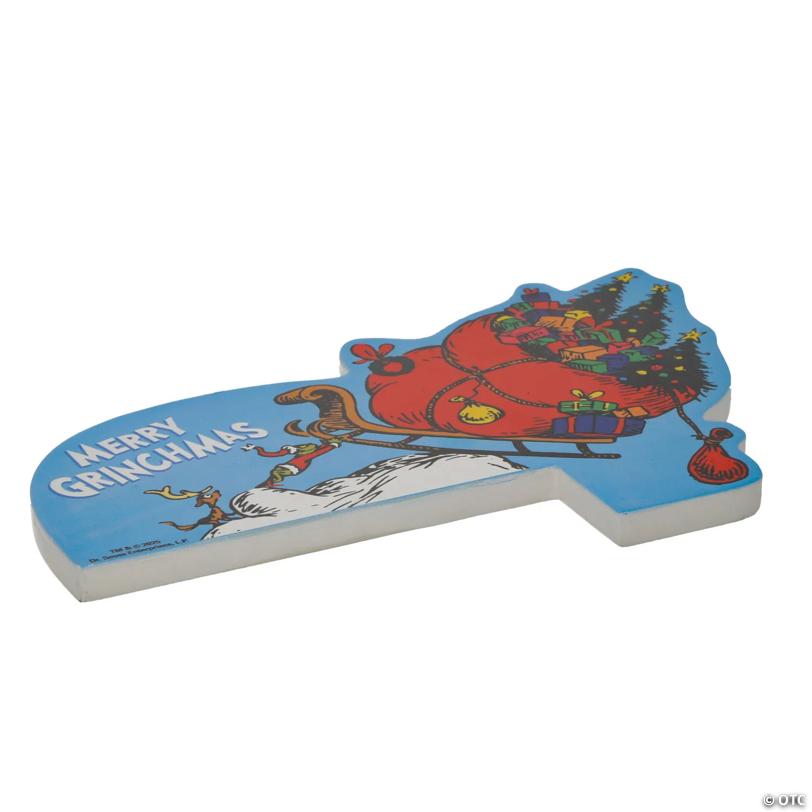 10" x 6 1/2" Dr. Seuss™ The Grinch Single-Sided Wooden Corner Tabletop Decoration