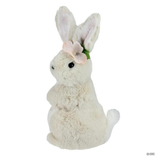 11.5" Beige Plush Girl Standing Easter Bunny Rabbit Figure