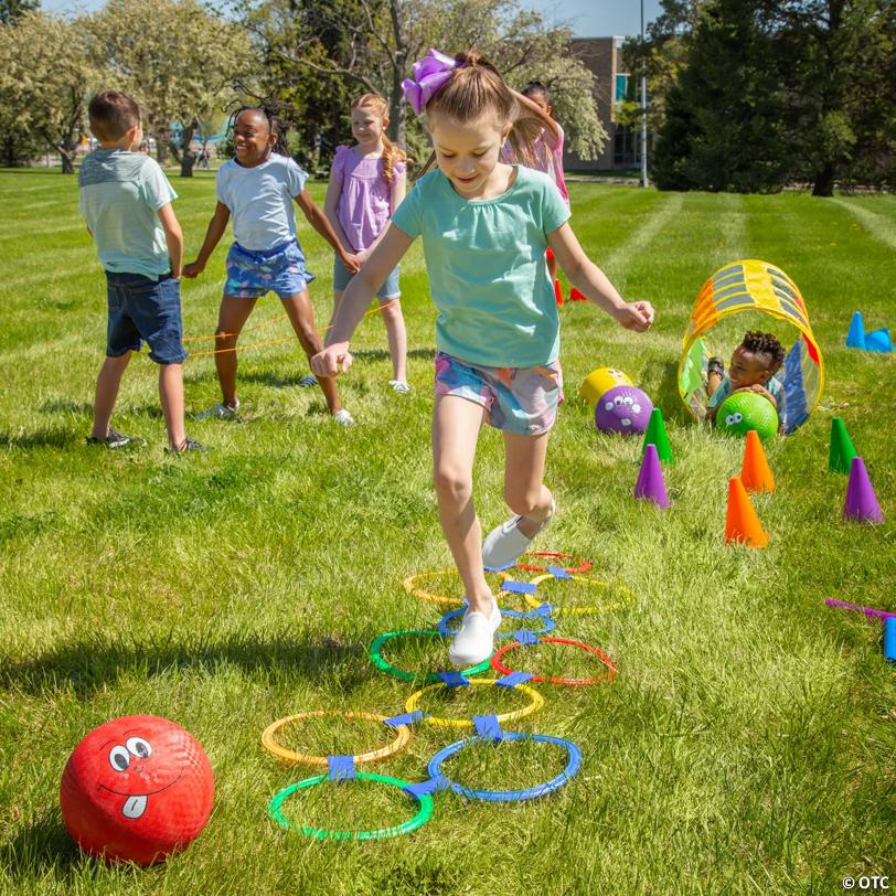 11" Bright Colors Hopscotch Rings Active & Outdoor Games Set