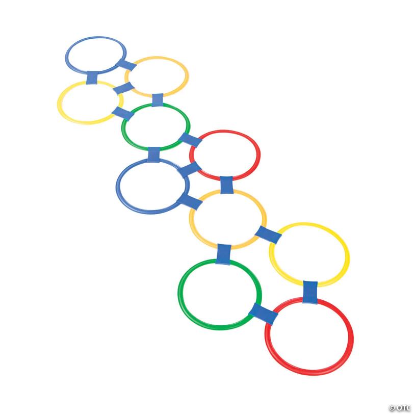 11" Bright Colors Hopscotch Rings Active & Outdoor Games Set