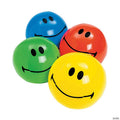 11" Inflatable Bright Color Smile Face Vinyl Beach Balls - 12 Pc.