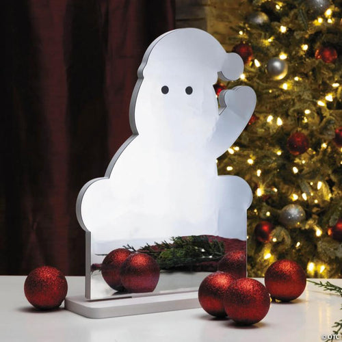 11" x 15" Waving Santa Claus in Chimney Plastic Infinity Light