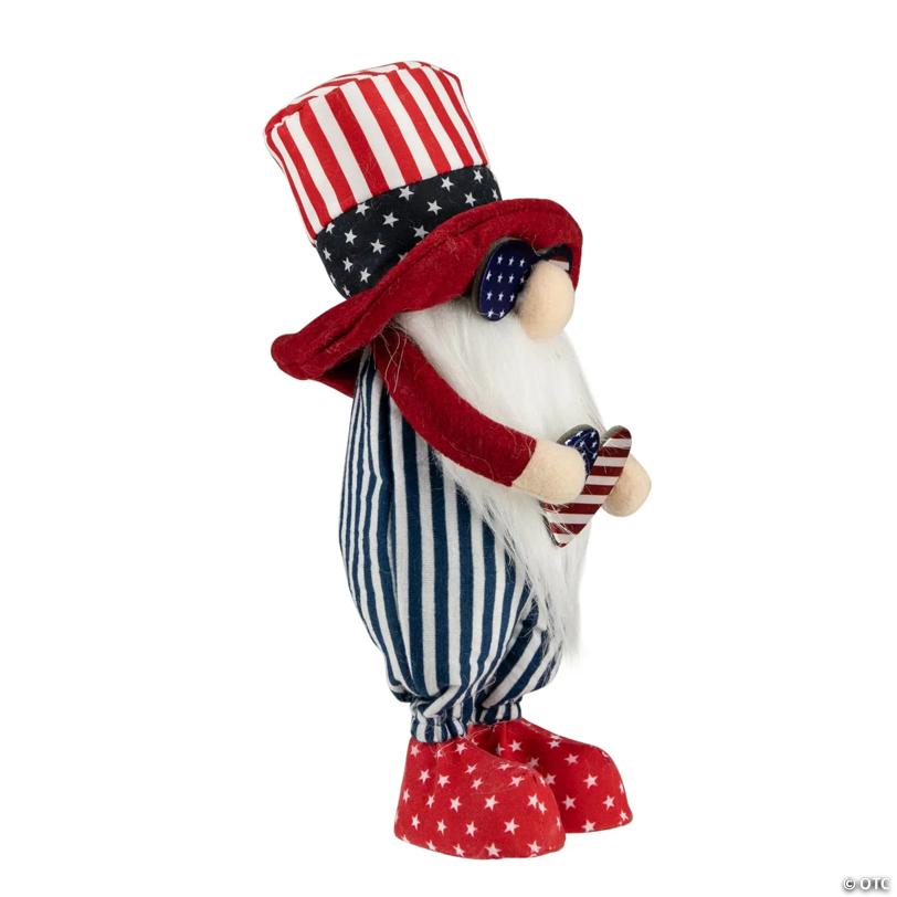 12.25" Patriotic Heart 4th of July Americana Gnome