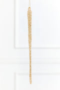 11.5" Gold & Bead Iced Glass Icicle Ornament