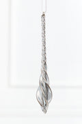 5.75" Twisted Glass Icicle Ornament