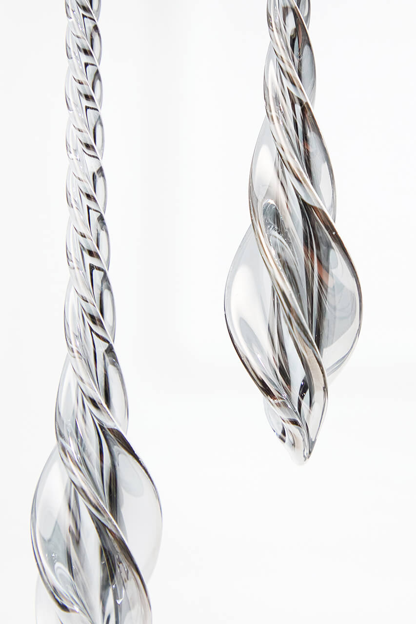 5.75" Twisted Glass Icicle Ornament