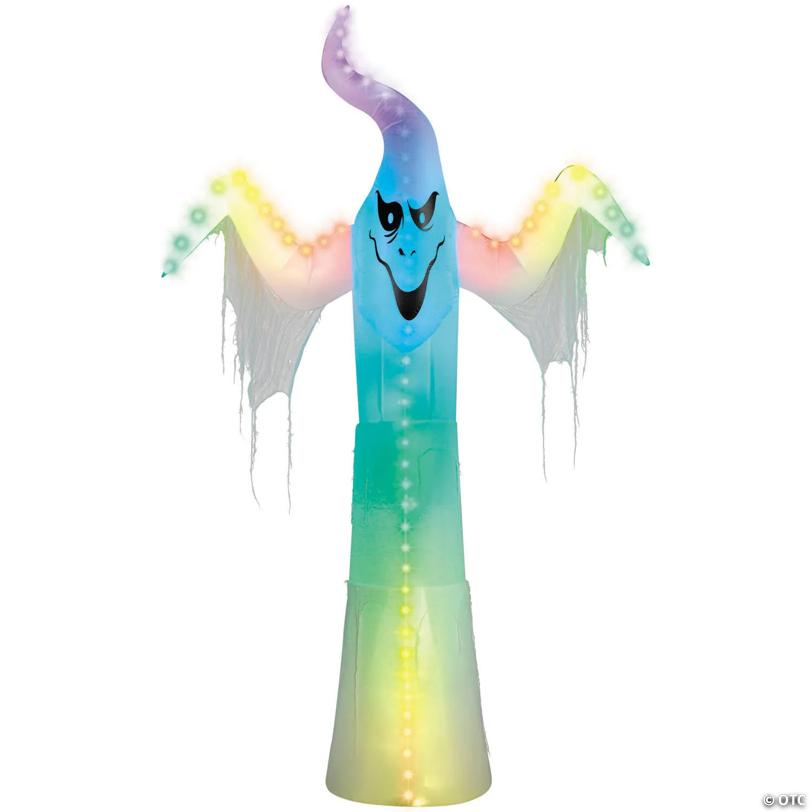 12 Ft. Airblown® Inflatable Lightshow Rainbow Wave Ghost Halloween Outdoor Yard Decoration
