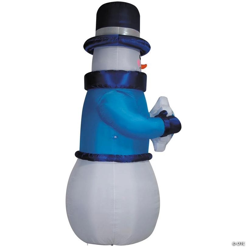 12 Ft. Airblown® Inflatable Snowman with Rainbow Lightshow Snowflake Outdoor Yard Decoration