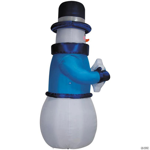 12 Ft. Airblown® Inflatable Snowman with Rainbow Lightshow Snowflake Outdoor Yard Decoration