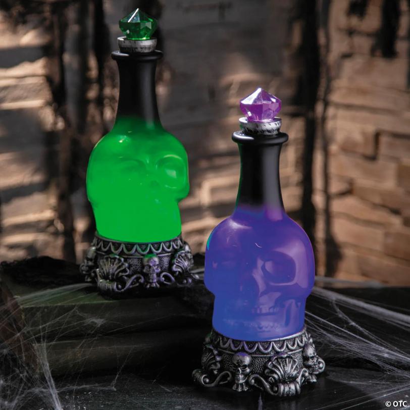 12" Light-Up LED Potion Bottle Halloween Decoration
