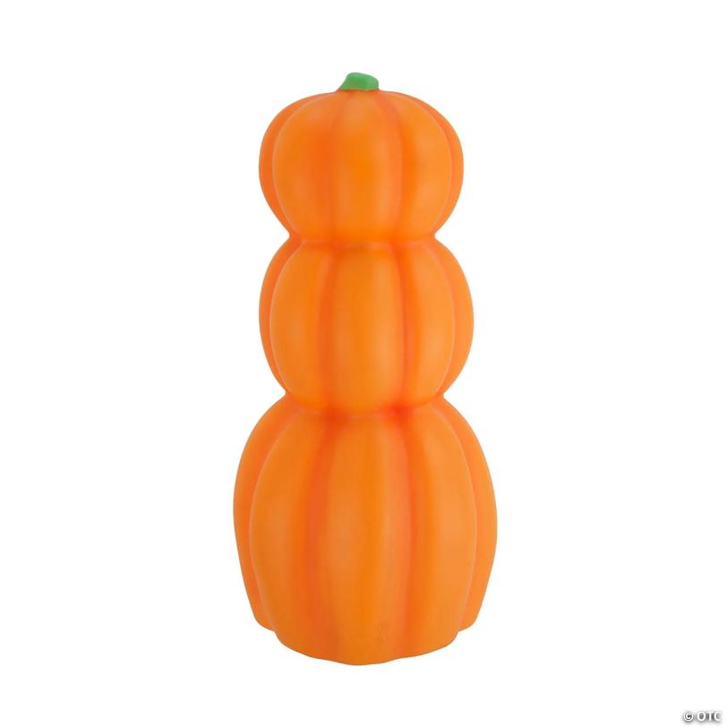 12" Light-Up LED Stacked Jack-O'-Lantern Pumpkins Blow Mold Figure Halloween Decoration