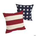 12" Patriotic Stars & Stripes Decorative Pillow Set - 2 Pc.