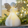 12" Religious Light-Up Honeycomb Tissue Paper Angel Decoration