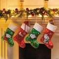12" x 18" Peanuts Snoopy & Woodstock Polyester Christmas Stockings – 4 Pc.