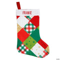 12" x 18" Personalized Patchwork Quilt-Style Christmas Stocking