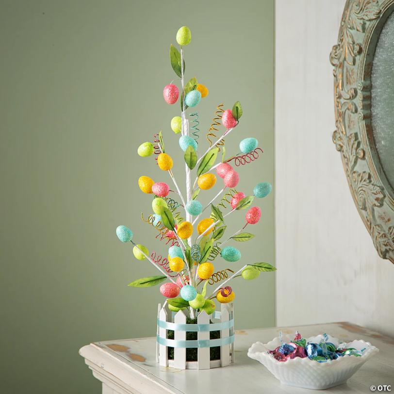 12" x 21" Pastel Easter Egg Foam Tree Decoration