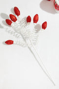 20.5” Red Glitter Christmas Light Bulbs Spray