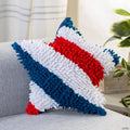 13 1/2" Patriotic Star Chenille Pillow