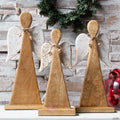 13" – 16 3/4" Religious Angel with Wings Wooden Tabletop Centerpieces – 3 Pc.
