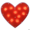 13" Lighted Shimmering Red Heart Valentine's Day Window Silhouette Decoration