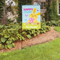13" x 19" Personalized Easter Whimsy Happy Easter Garden Flag