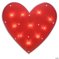 14.25" Lighted Red Heart Valentine's Day Window Silhouette Decoration