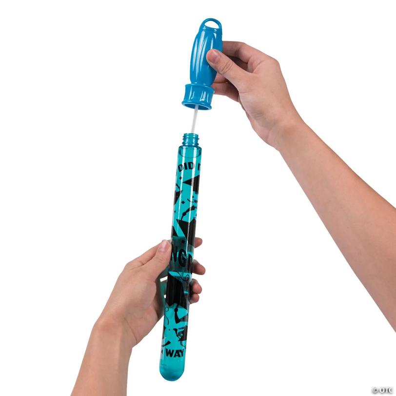 14 3/4" Big Graduation Multicolor Plastic Bubble Tubes - 12 Pc.