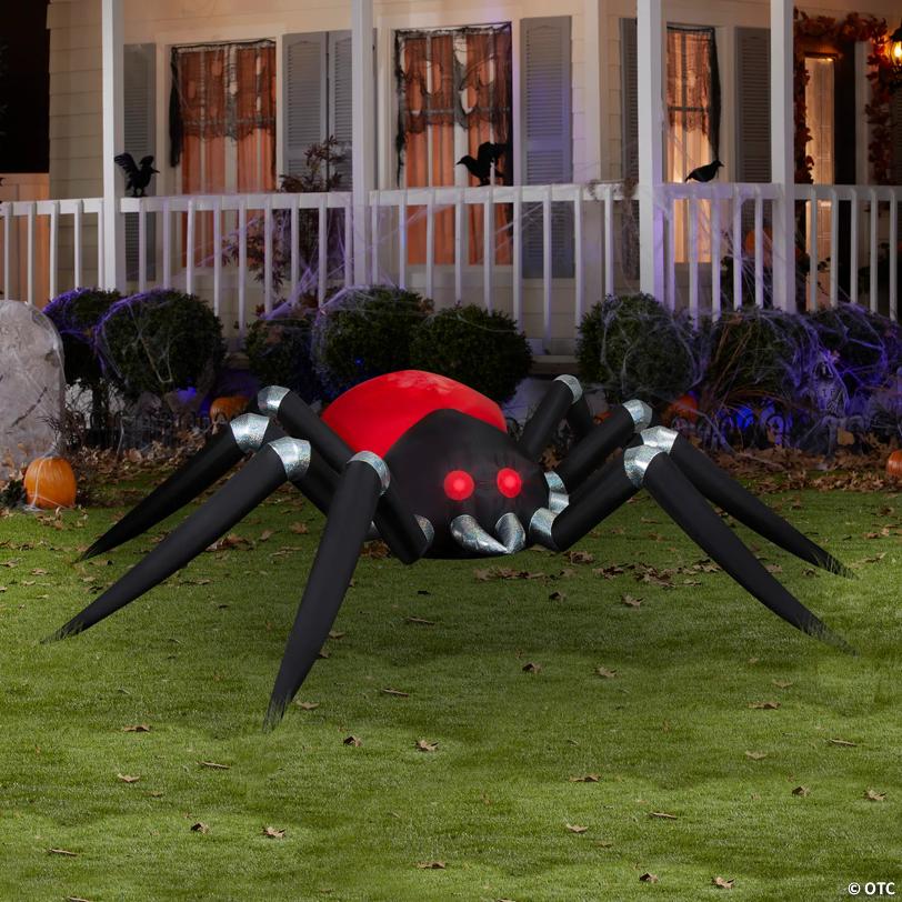 14 Ft. 6" Airblown® Blowup Inflatable Black & Red Spider with Fire & Ice™ Projection Halloween Outdoor Yard Decoration