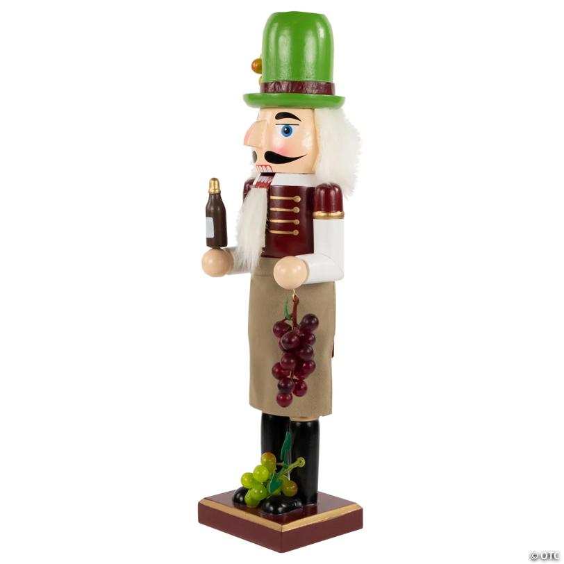 14" Green and Red Wine with Grapes Christmas Nutcracker