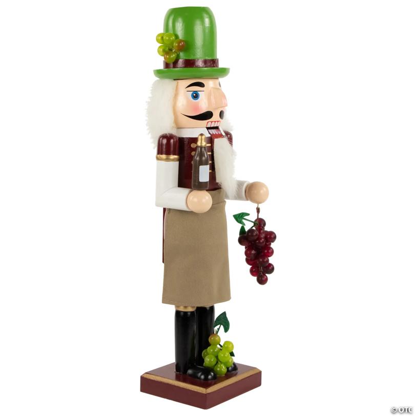 14" Green and Red Wine with Grapes Christmas Nutcracker