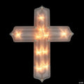 14" Lighted Religious Cross Easter Window Silhouette Decoration