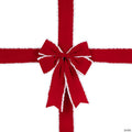 14' Red and White Velvet Christmas Door Bow