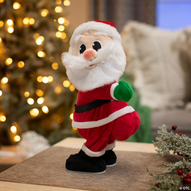 15" Animated Cheek to Cheek Twerking Santa Claus Christmas Tabletop Decoration