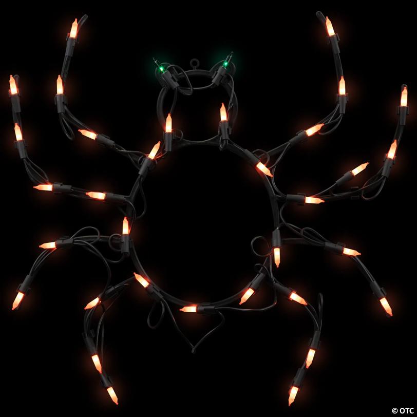 15" Lighted Spider Halloween Window Silhouette Decoration