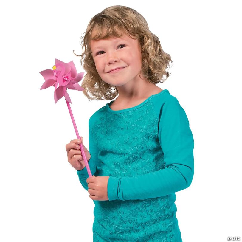 16 1/2" Pink Flamingo Party Plastic Pinwheels – 36 Pc.