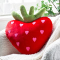 16" x 19" Red Love in Bloom Strawberry-Shaped Cotton Pillow