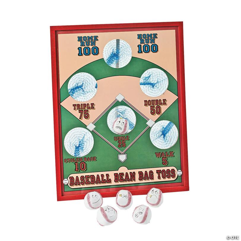 16" x 20 1/2" Baseball-Themed Bean Bag Toss Game – 7 Pc.