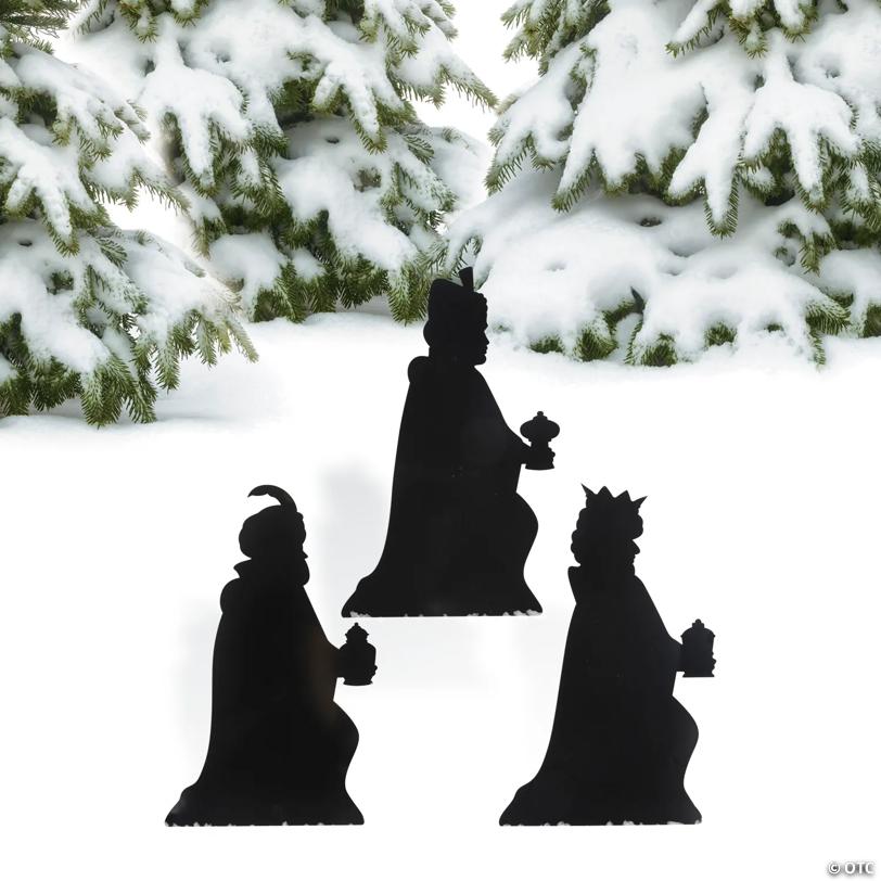 16" x 25" Metal Wisemen Yard Stakes - 3 Pc.