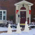 16" x 25" White Metal Wise Men Nativity Yard Stake Decorations - 3 Pc.