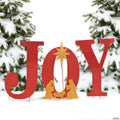 17 3/4" x 26 1/2" Joy Nativity Metal Outdoor Yard Signs - 3 Pc.