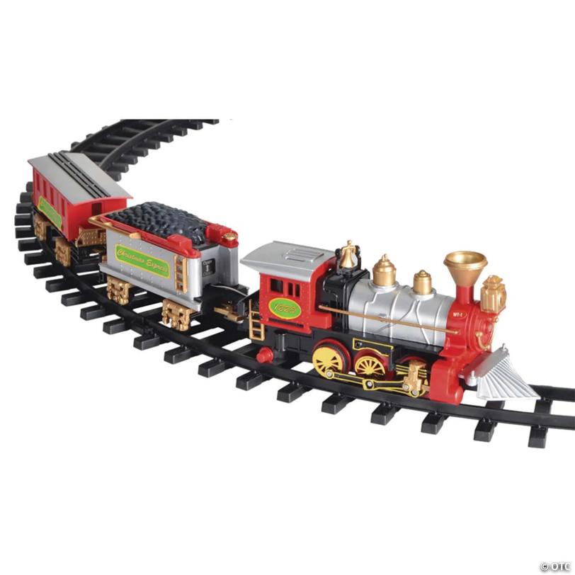 17" Christmas Express Motorized Plastic Train Set with Track