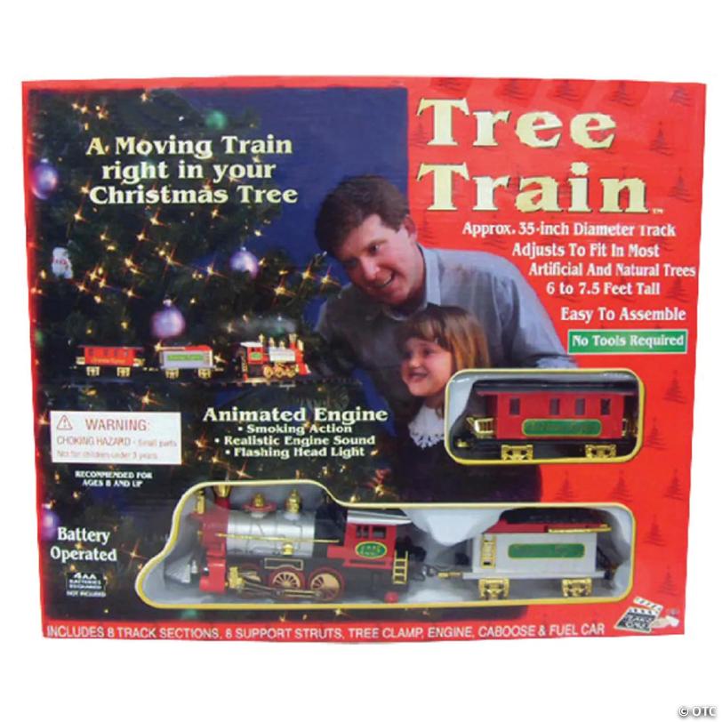 17" Christmas Express Motorized Plastic Train Set with Track
